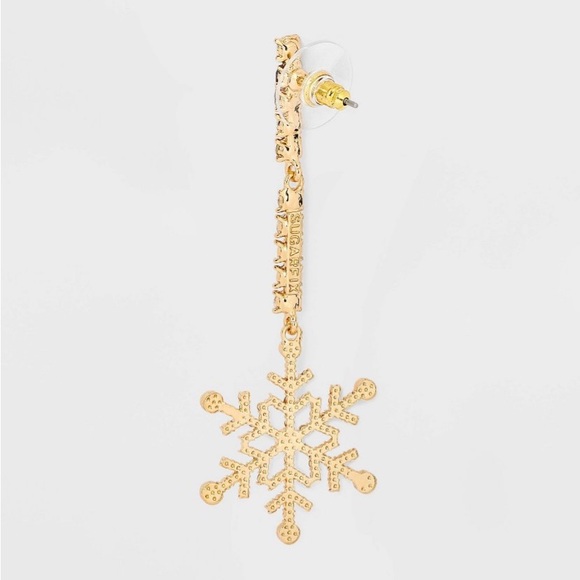 SUGARFIX BaubleBar Feeling Frosty
Earrings - Snowflake Winter Christmas Gold NWT - Picture 2 of 6